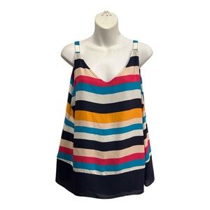 Chico’s Striped Multicolor Top. Size 12/14 or Chicos size 2